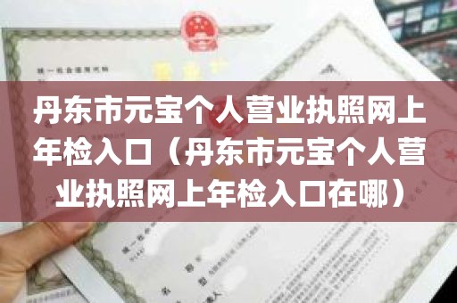 丹东市元宝个人营业执照网上年检入口（丹东市元宝个人营业执照网上年检入口在哪）