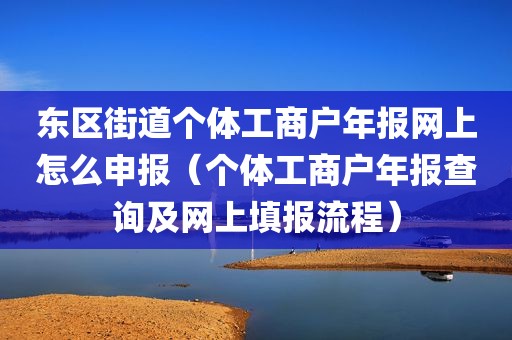 东区街道个体工商户年报网上怎么申报（个体工商户年报查询及网上填报流程）