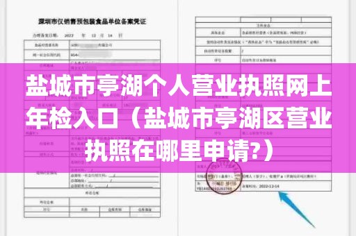 盐城市亭湖个人营业执照网上年检入口（盐城市亭湖区营业执照在哪里申请?）