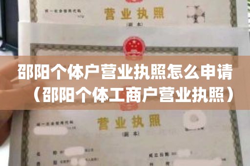 邵阳个体户营业执照怎么申请（邵阳个体工商户营业执照）