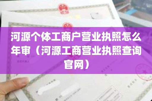 河源个体工商户营业执照怎么年审（河源工商营业执照查询官网）