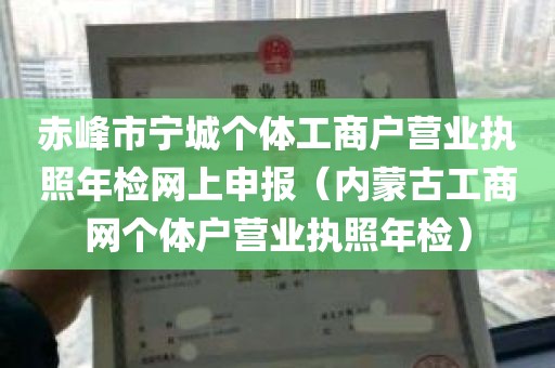 赤峰市宁城个体工商户营业执照年检网上申报（内蒙古工商网个体户营业执照年检）