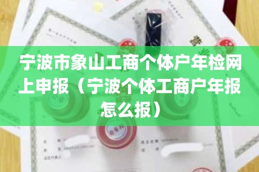 宁波市象山工商个体户年检网上申报（宁波个体工商户年报怎么报）