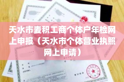 天水市麦积工商个体户年检网上申报（天水市个体营业执照网上申请）