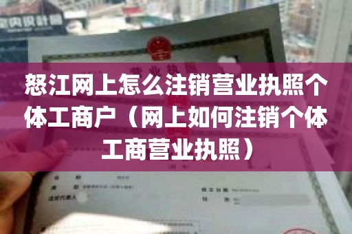 怒江网上怎么注销营业执照个体工商户（网上如何注销个体工商营业执照）