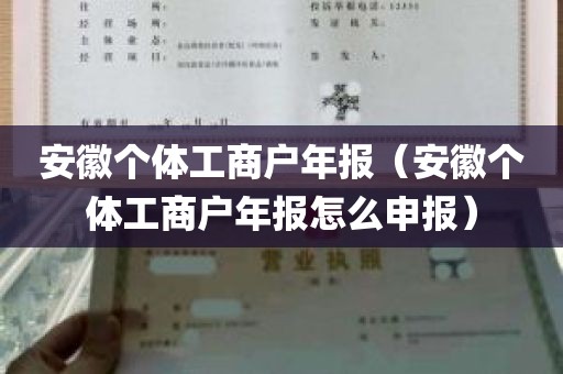 安徽个体工商户年报（安徽个体工商户年报怎么申报）