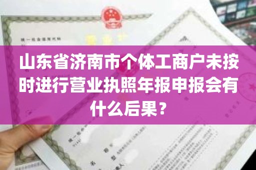 山东省济南市个体工商户未按时进行营业执照年报申报会有什么后果？