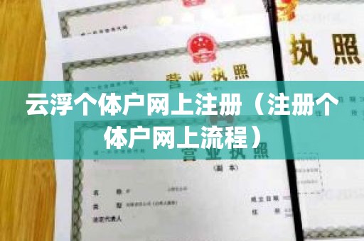 云浮个体户网上注册（注册个体户网上流程）