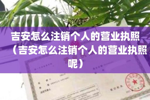 吉安怎么注销个人的营业执照（吉安怎么注销个人的营业执照呢）