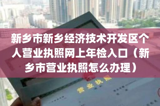 新乡市新乡经济技术开发区个人营业执照网上年检入口（新乡市营业执照怎么办理）