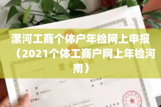 漯河工商个体户年检网上申报（2021个体工商户网上年检河南）