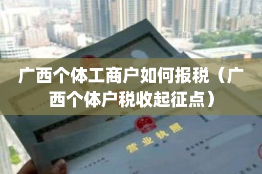 广西个体工商户如何报税（广西个体户税收起征点）