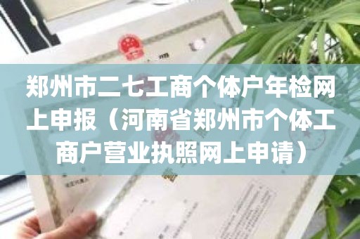 郑州市二七工商个体户年检网上申报（河南省郑州市个体工商户营业执照网上申请）