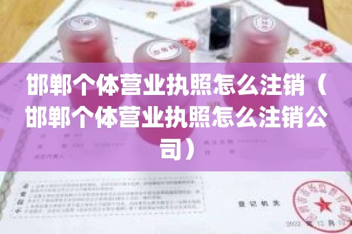 邯郸个体营业执照怎么注销（邯郸个体营业执照怎么注销公司）