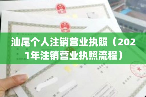 汕尾个人注销营业执照（2021年注销营业执照流程）