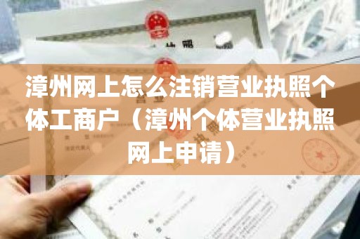 漳州网上怎么注销营业执照个体工商户（漳州个体营业执照网上申请）