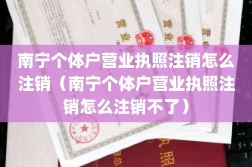 南宁个体户营业执照注销怎么注销（南宁个体户营业执照注销怎么注销不了）