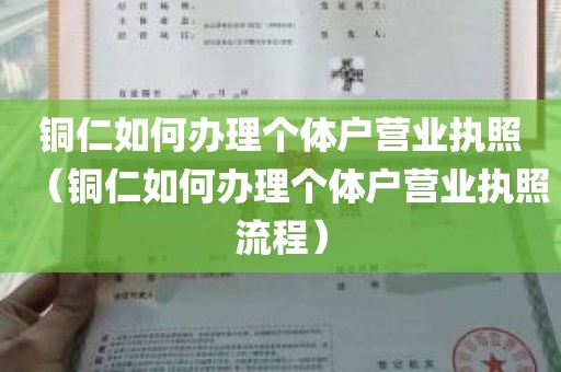 铜仁如何办理个体户营业执照（铜仁如何办理个体户营业执照流程）