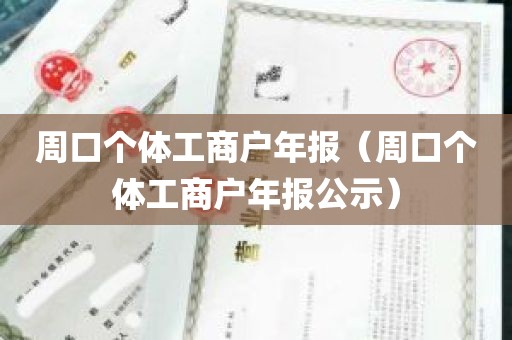 周口个体工商户年报（周口个体工商户年报公示）