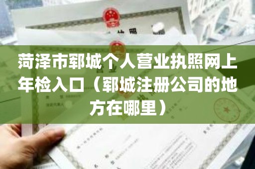 菏泽市郓城个人营业执照网上年检入口（郓城注册公司的地方在哪里）