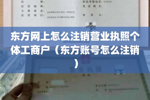 东方网上怎么注销营业执照个体工商户（东方账号怎么注销）