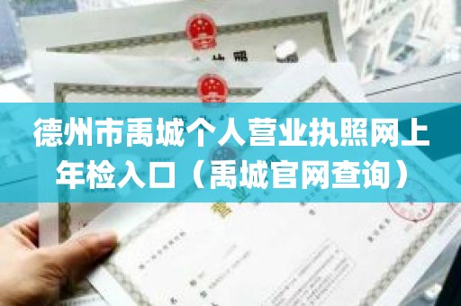 德州市禹城个人营业执照网上年检入口（禹城官网查询）