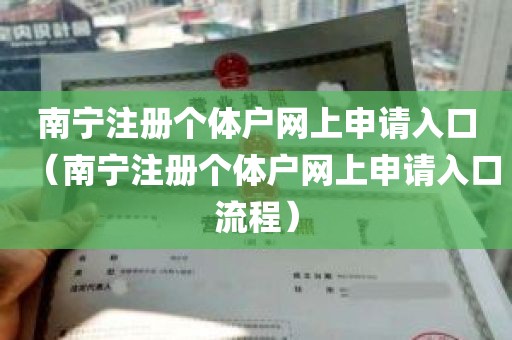 南宁注册个体户网上申请入口（南宁注册个体户网上申请入口流程）