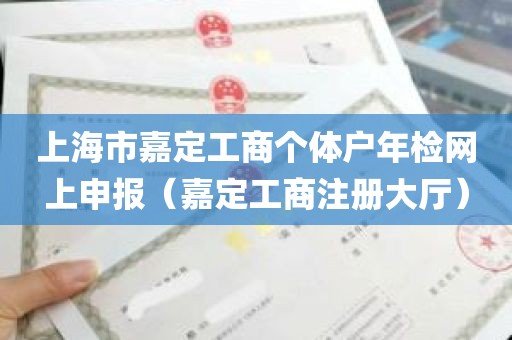 上海市嘉定工商个体户年检网上申报（嘉定工商注册大厅）