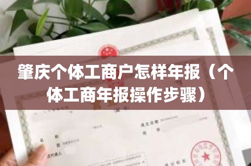 肇庆个体工商户怎样年报（个体工商年报操作步骤）