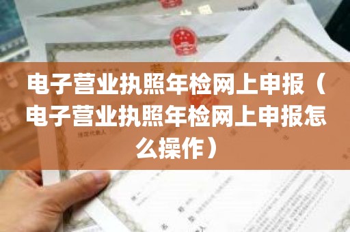 电子营业执照年检网上申报（电子营业执照年检网上申报怎么操作）