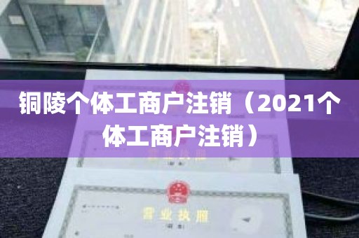 铜陵个体工商户注销（2021个体工商户注销）