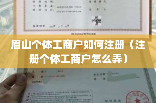 眉山个体工商户如何注册（注册个体工商户怎么弄）