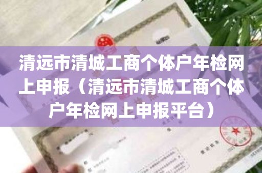 清远市清城工商个体户年检网上申报（清远市清城工商个体户年检网上申报平台）