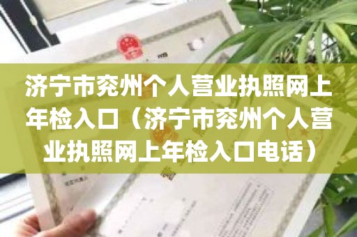 济宁市兖州个人营业执照网上年检入口（济宁市兖州个人营业执照网上年检入口电话）