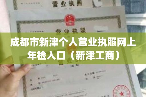 成都市新津个人营业执照网上年检入口（新津工商）