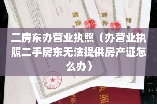 二房东办营业执照（办营业执照二手房东无法提供房产证怎么办）