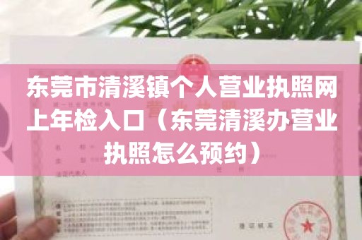 东莞市清溪镇个人营业执照网上年检入口（东莞清溪办营业执照怎么预约）