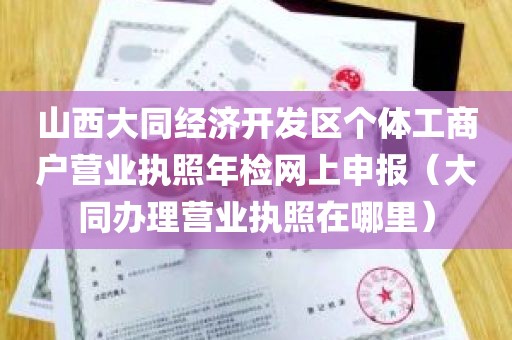 山西大同经济开发区个体工商户营业执照年检网上申报（大同办理营业执照在哪里）