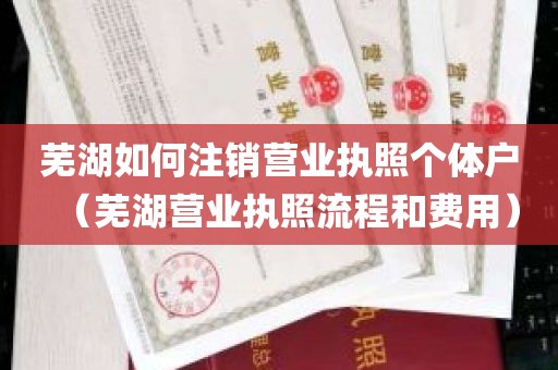 芜湖如何注销营业执照个体户（芜湖营业执照流程和费用）