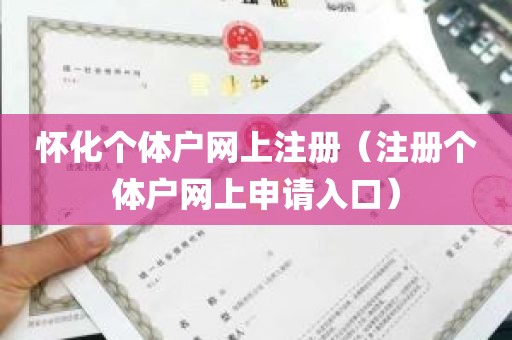 怀化个体户网上注册（注册个体户网上申请入口）