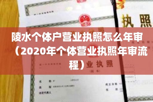 陵水个体户营业执照怎么年审（2020年个体营业执照年审流程）