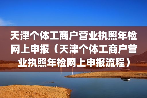 天津个体工商户营业执照年检网上申报（天津个体工商户营业执照年检网上申报流程）