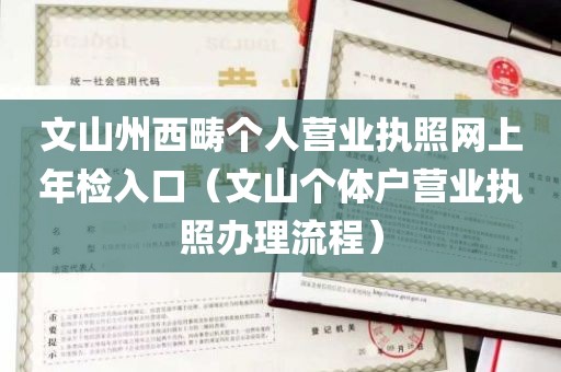 文山州西畴个人营业执照网上年检入口（文山个体户营业执照办理流程）