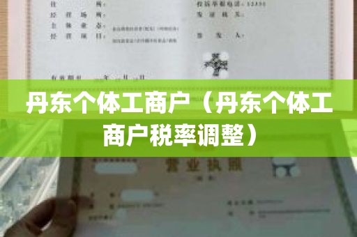 丹东个体工商户（丹东个体工商户税率调整）