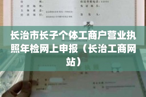 长治市长子个体工商户营业执照年检网上申报（长治工商网站）