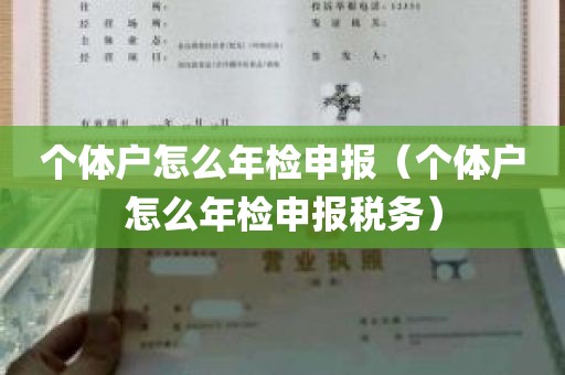 个体户怎么年检申报（个体户怎么年检申报税务）