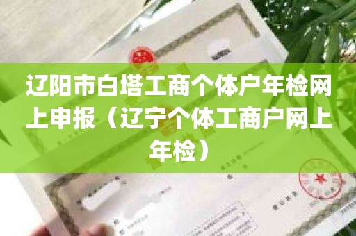 辽阳市白塔工商个体户年检网上申报（辽宁个体工商户网上年检）