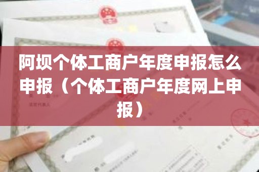 阿坝个体工商户年度申报怎么申报（个体工商户年度网上申报）