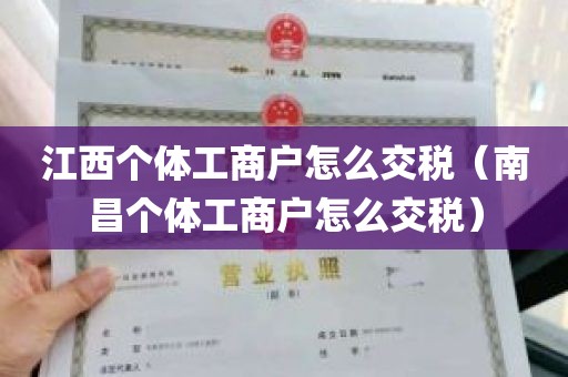 江西个体工商户怎么交税（南昌个体工商户怎么交税）