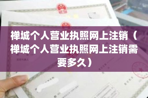 禅城个人营业执照网上注销（禅城个人营业执照网上注销需要多久）